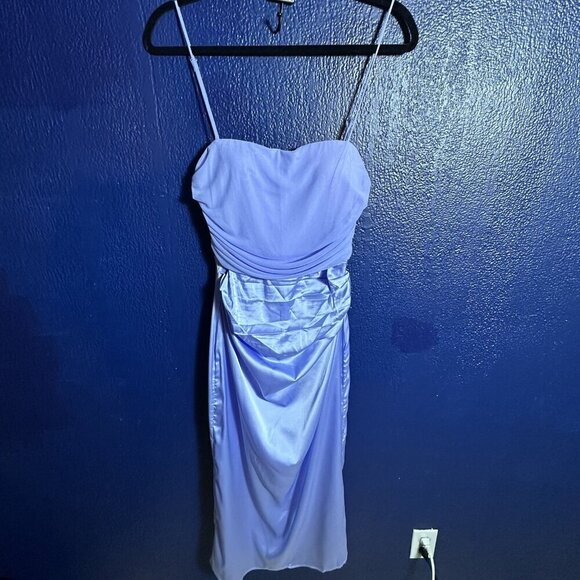 Hello Molly Fortune Seeker Midi Dress Blue Semi-lined Slight-stretch Party - Picture 13 of 15